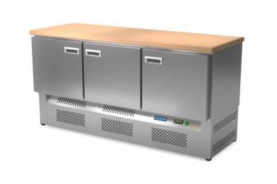 Стол холодильный кондитерский (нижний агрегат, столешница из массива) с 3 дверями КАМИК СО-44352 Столы производственные