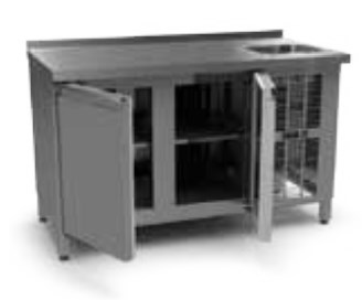 Стол охлаждаемый СО2/Р с рукомойником КАМИК СО-316827 Столы производственные